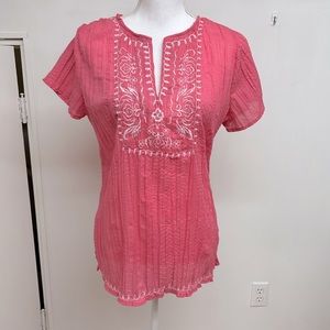 Mystique Aura Pink Blouse Size Large